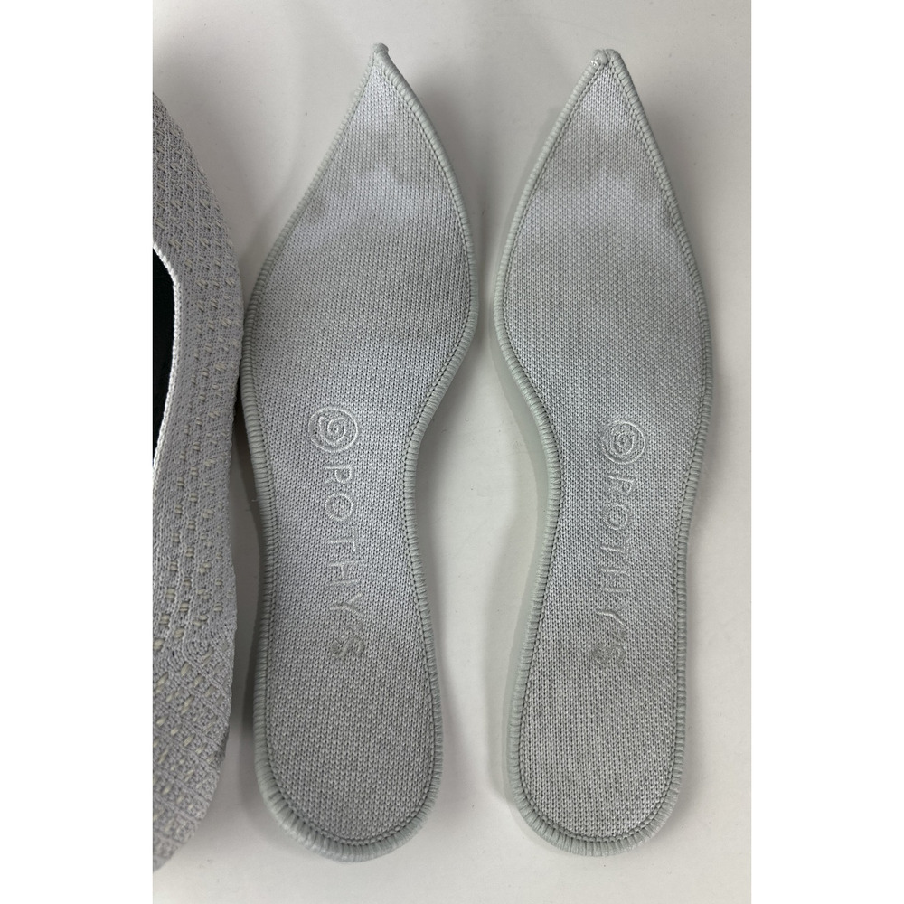 Rothy's The Point Salt Honeycomb Knit Ballet Flats Slip On Shoes Womens Size 8.5 - Picture 5 of 10